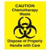 RUBBERMAID Yellow Decal Chemotherapy for Waste Containers - 6w x 6h