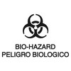 RUBBERMAID Bilingual Label "Bio Hazard" for Waste Containers - 7w x 10h