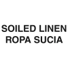 RUBBERMAID Bilingual Label "Soiled Linen" for Waste Containers - 7w x 10h