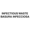 RUBBERMAID Bilingual Label "Infectious Waste" for Waste Containers - 4w x 10h