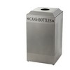 RUBBERMAID Silhouette Square Recycling Receptacles - Cans & Bottles