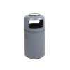 RUBBERMAID Fiberglass Covered Top Ash/Trash Waste Container - 20 Gal.