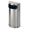 RUBBERMAID Fire-Safe Half-Round Container - Stainless Steel Brass