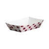 SOLO CUP Clay-Coated Paper Food Tray, 2 LB - Red/White