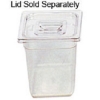 SSS RUBBERMAID 6" deep Clear Cold Food Pan - 1/6 size