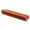 SSS 18" Orange Push Broom - Medium Sweep w/ 3" Trim and Hardwood Block