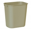 SSS Rubbermaid Deskside Small Wastebaskets - Beige, 13-5/8"
