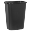 SSS Rubbermaid Deskside Large Wastebaskets - Black, 41-1/4 Qt.