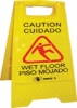 SSS Wet Floor Sign, Yellow - English/Spanish