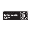  Contemporary English Text/Symbol Sign - Employees Only