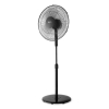 Alera 3-Speed Oscillating Pedestal Fan - 16", Metal, Plastic, Black