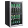 Alera Beverage Cooler - Stainless Steel/Black, 3.2 Cu. Ft.