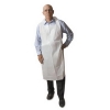  Disposable Medium-Weight Soft Embossed Poly Aprons - White, 28
