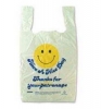  Barnes Paper Company Smiley Face Shopping Bags - White, 900/Ctn