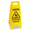 BOARDWALK Caution Safety Sign For Wet Floors - 2-Sided, Plastic, Yellow