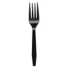 BOARDWALK Mediumweight Polystyrene Cutlery - Fork, Black, 1000/Ctn