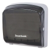 BOARDWALK Mini Folded Towel Dispenser - 5 3/8 X 12 3/8 X 13 7/8, Smoke Black
