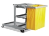 BOARDWALK Janitor's Cart - Three-Shelf, Gray