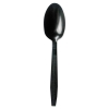 BOARDWALK Heavyweight Polypropylene Cutlery - Teaspoon, Black, 1000/Ctn