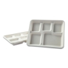 BOARDWALK Molded Fiber Dinnerware - 5-Comp. Tray, White, 500/Ctns