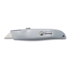 BOARDWALK Retractable Metal Utility Knife - Straight-Edged, Gray