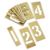  15-Piece Single-Number Brass Stencil Set - 3"