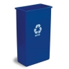 Continental Wall Hugger™ Recycling Receptacles - 23 Gallon, 4/CS, Blue