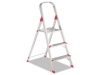 Aluminum Euro Platform Ladder - 3-Step, Red