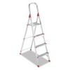  Aluminum Euro Platform Ladder - 4-Step, Red