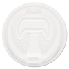 DART Optima® Reclosable Lids For Foam Hot Cups - 12-24 oz Foam Cups, White, 100/Bag