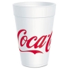 DART Coca-Cola® Cold Foam Cups - Red/white, 32 Oz, 25/Bag, 20 Bags/Ctn