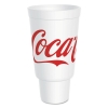 DART Coca-Cola® Hot/Cold Foam Cups - Red/white, 44 Oz, 20/Bag, 15 Bags/Ctn