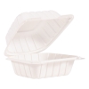 DART Hinged Lid Containers - White, 400/Ctn