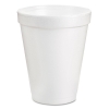 DART Foam Drink Cups - 8 OZ, White, 25/PK