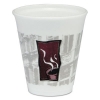 DART Uptown™ Thermo-Glaze Hot/Cold Cups - Foam, 8 oz, Red/Black/gray, 25/Bag, 40/Ctn