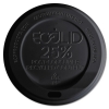 ECO EcoLid 25% Recy Content Hot Cup Lid - Black, F/10-20oz, 100/PK, 10 Pk/Ctn
