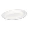 GENPAK Elite Laminated Foam Platters - 8 1/2 X 11 1/2, White, 125/PK, 4 Pack/Ctn