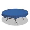 HOFFMASTER Octy-Round® Plastic Tablecover - 82" Dia., Blue, 12/Ctn