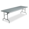 Iceberg IndestrucTables Too™ 1200 Series Rectangular Foliding Table - Charcoal