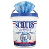 ITW DYMON SCRUBS® H& Cleaner Towels - Cloth, Blue/White, 72/Bucket