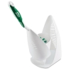  Commercial Premium Angled Toilet Bowl Brush & Caddy - Green/White, 4/Carton