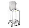 R&B Wire Single Easy Access Laundry Hamper - with Foot Pedal, No Bag