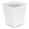 RUBBERMAID Square Vanity Wastebasket - White, Plastic, 402/Carton