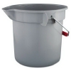 RUBBERMAID Commercial Brute® Round Bucket 2614-GRAY - 14 Qt, Gray