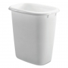 RUBBERMAID Open-Top Wastebasket - 14.4 Qt, White, 6/ct