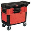 RUBBERMAID Trades Cart with Locking Cabinet - Black