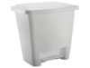 RUBBERMAID Step-On Waste Can - 8.25gal, White