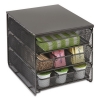 Safco Onyx™ Three Drawer Hospitality Organizer - 7 Compartments, 11 1/2w X 8 1/4d X 8 1/4h, Bk