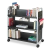 Safco Scoot™ Book Cart - Six-Shelf, Black