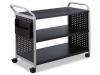 Safco Scoot™ Three Shelf Utility Cart - Black/silver